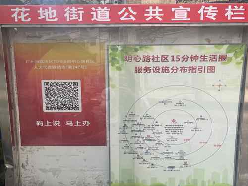 （图：花地街道在人大代表联络站以及社区内街巷张贴“码上说，马上办”宣传海报）2_副本.jpg