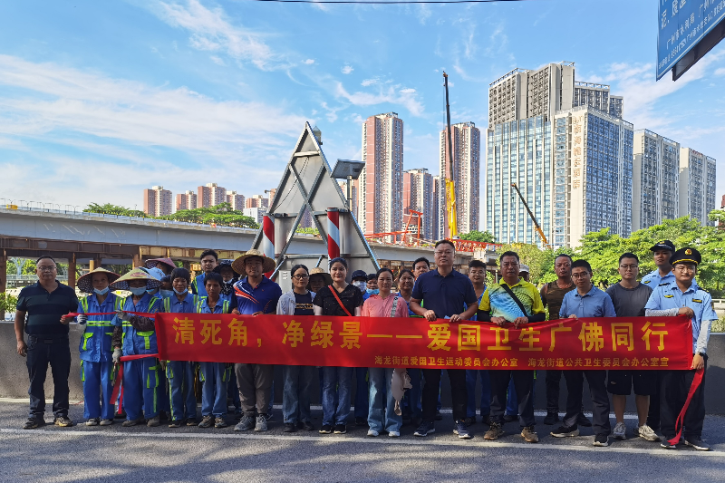 海龙街道在五丫口大桥周边绿化带开展“清死角,净绿景——爱国卫生广佛同行”行动.jpg
