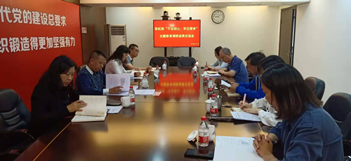 (图：彩虹街召开“不忘初心、牢记使命”主题教育调研成果交流会)